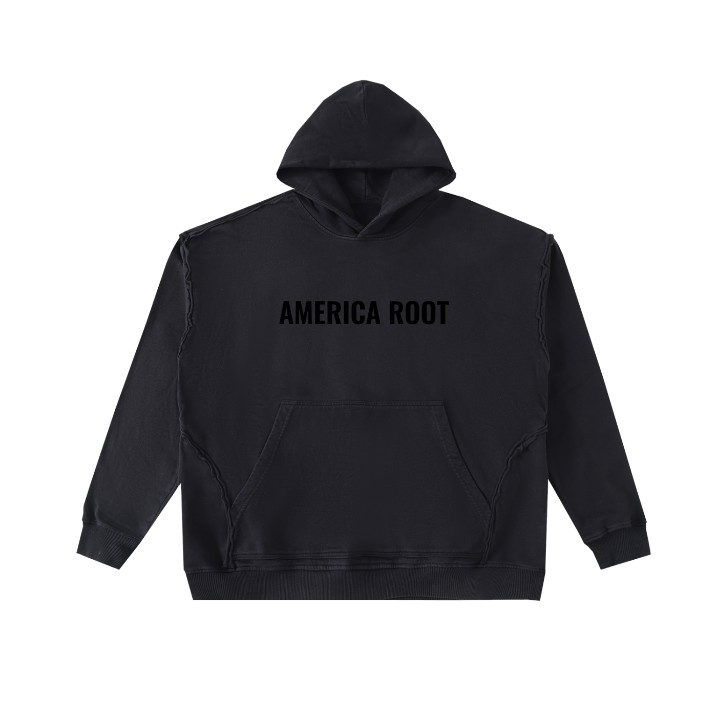 Raw-Seam Enzyme Washed Hoodie