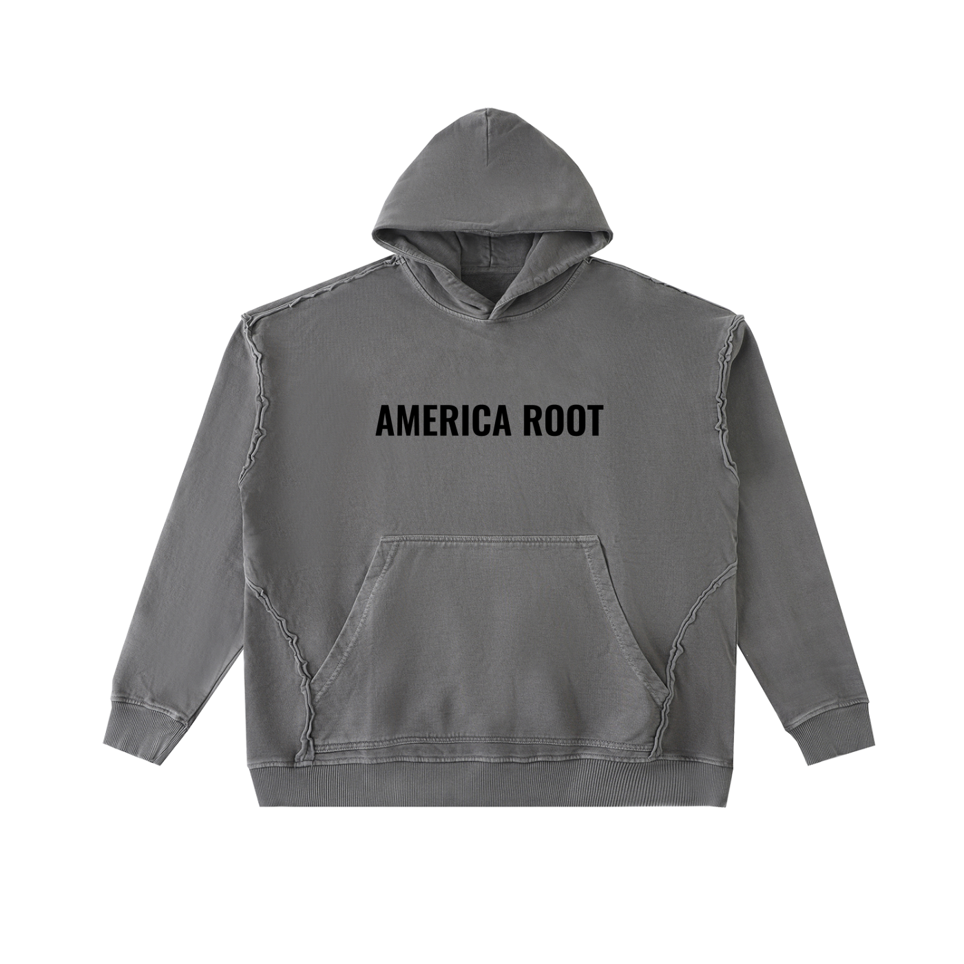 Raw-Seam Enzyme Washed Hoodie