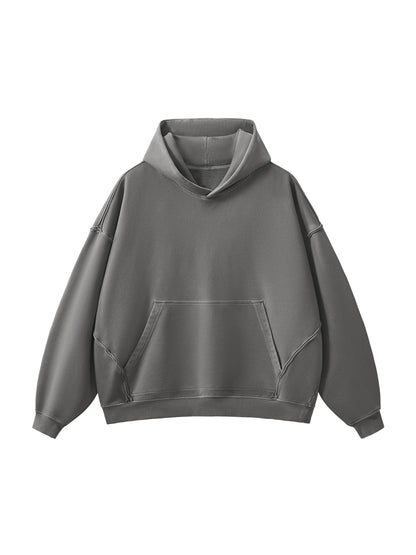 Raw-Seam Enzyme Washed Hoodie